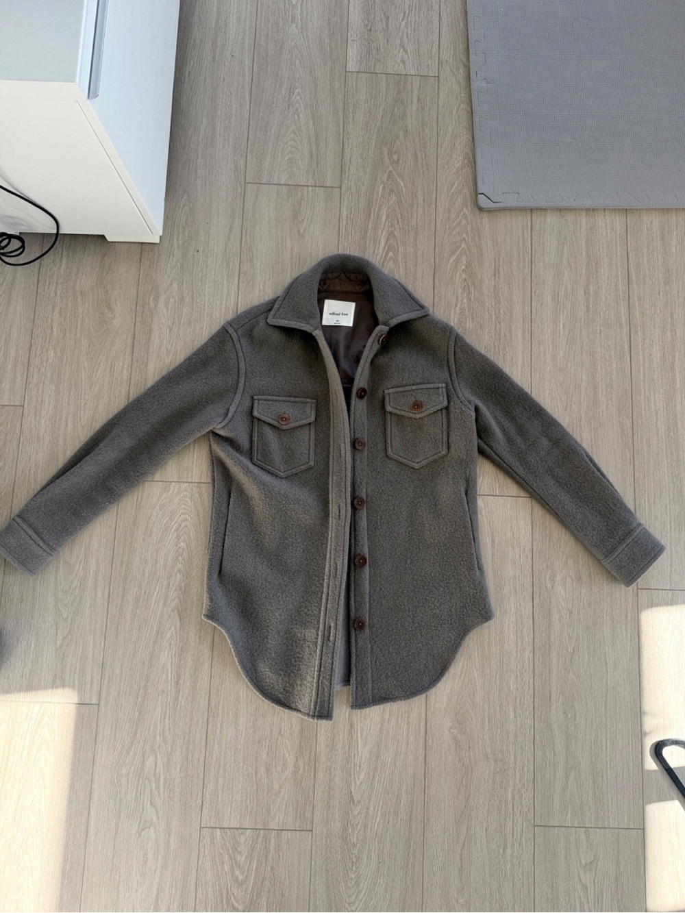 Wilfred Free Taupe Shacket / Jacket (2XS) Runs on the larger side